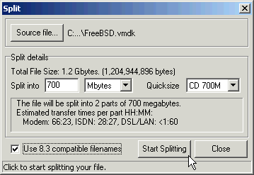 File Splitter screenshot